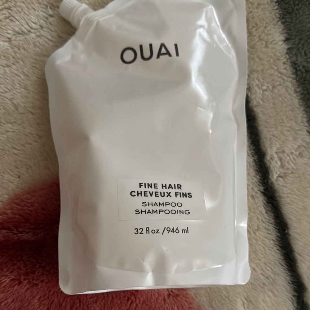 OUAI Fine Hair Shampoo Refill Pouch - White